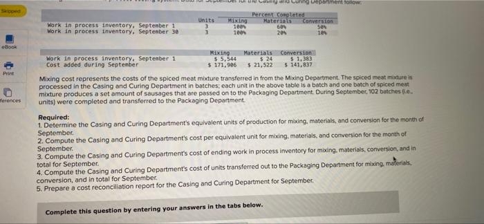 sausages in three production departments-Moting. Casing and Curing and Packaging in the