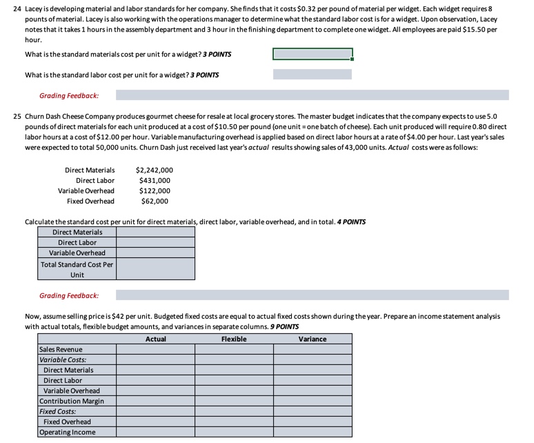 She finds that it costs $0.32 per pound of material per widget.
