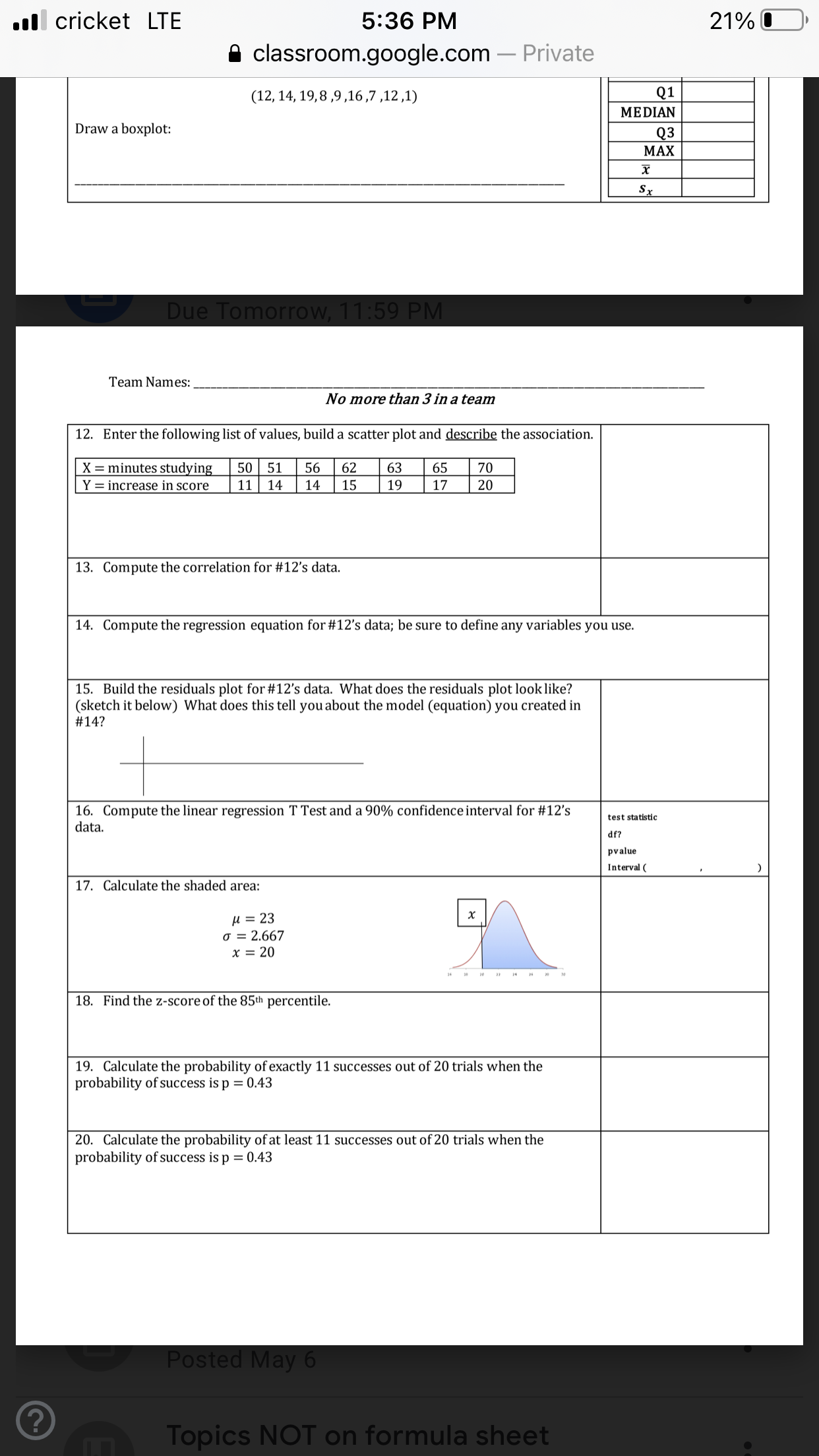 nurses sampled records of 58 surgery patients. They wondered if length of