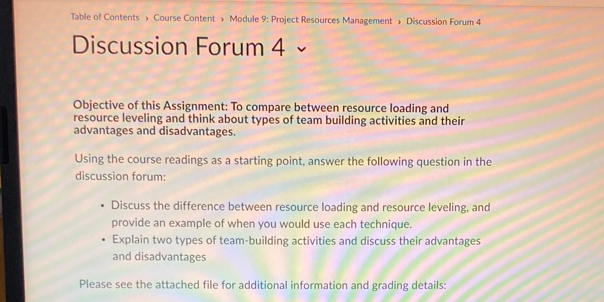  Table of Contents > Course Content > Module 9: Project Resources