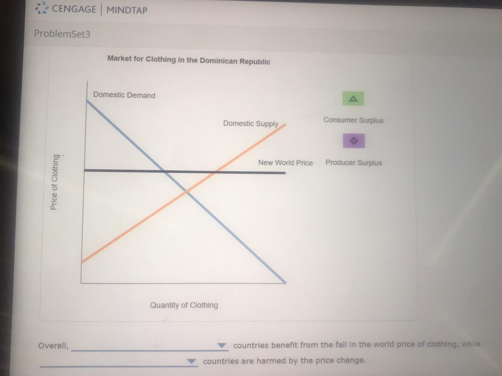 surplus in this case. Market for Clothing in the United States Domestic