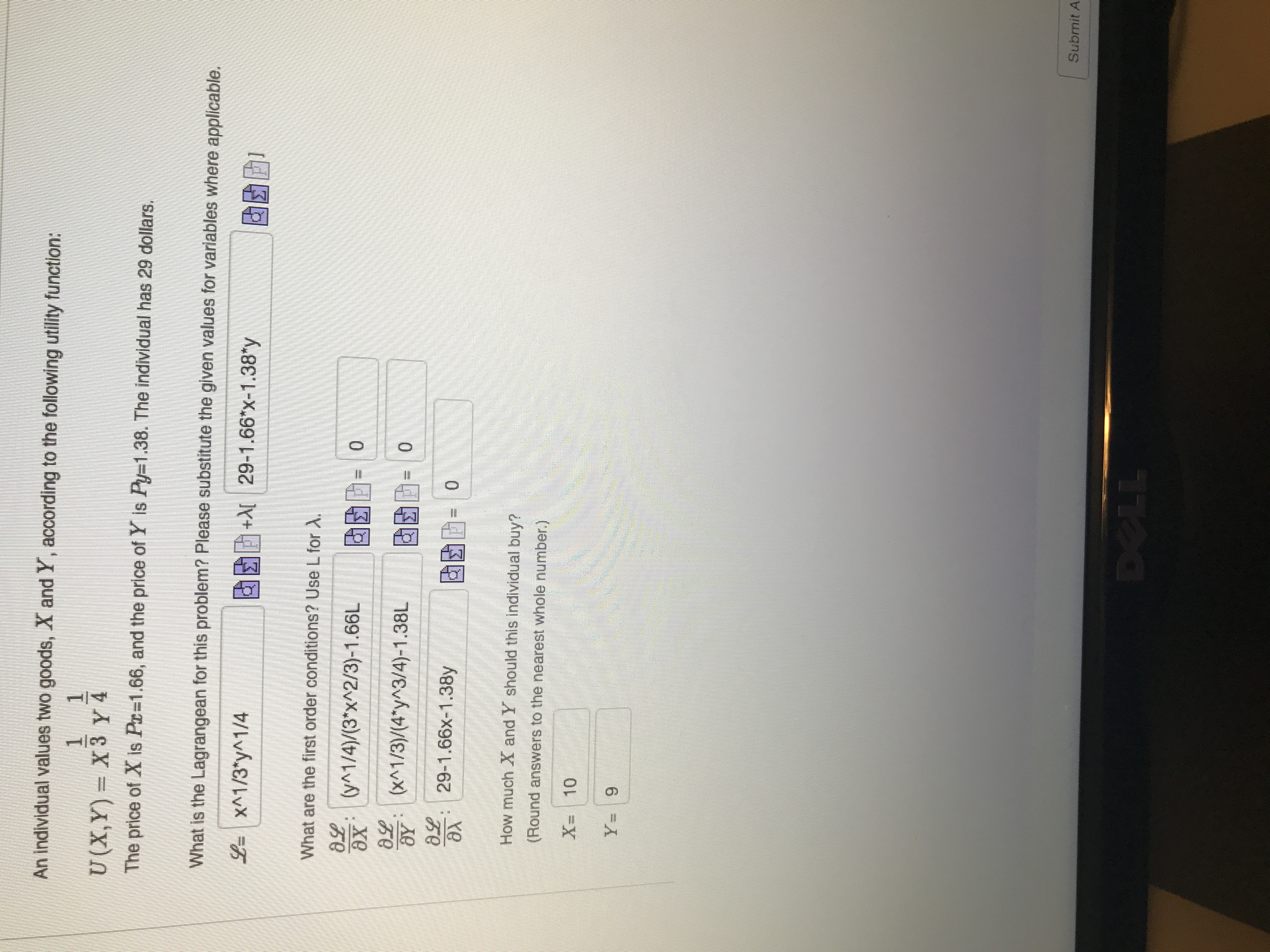 please let me know if its correct An individual values two goods,