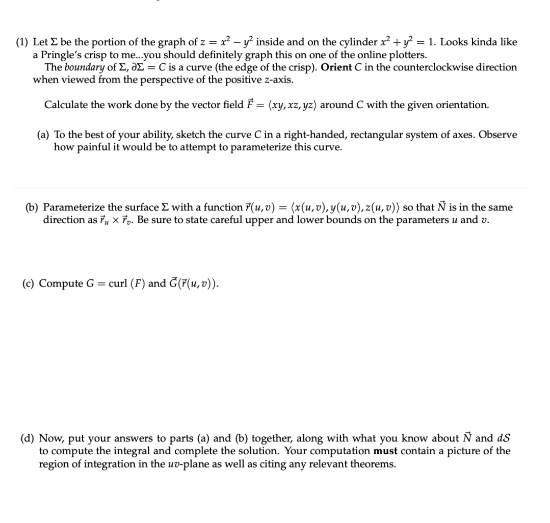 Hand written solution required (1) LetEbetheportionofthe graphofz = 12 y2 insicleandonthaecylirlclerxz+y2 =