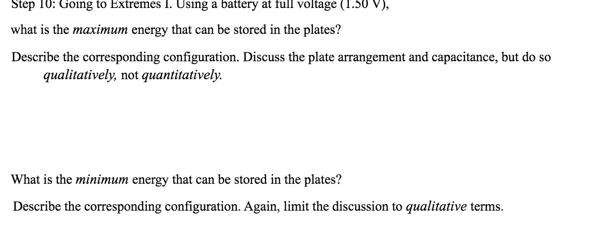 voltage (1.50 V), what is the maximum energy that can be stored