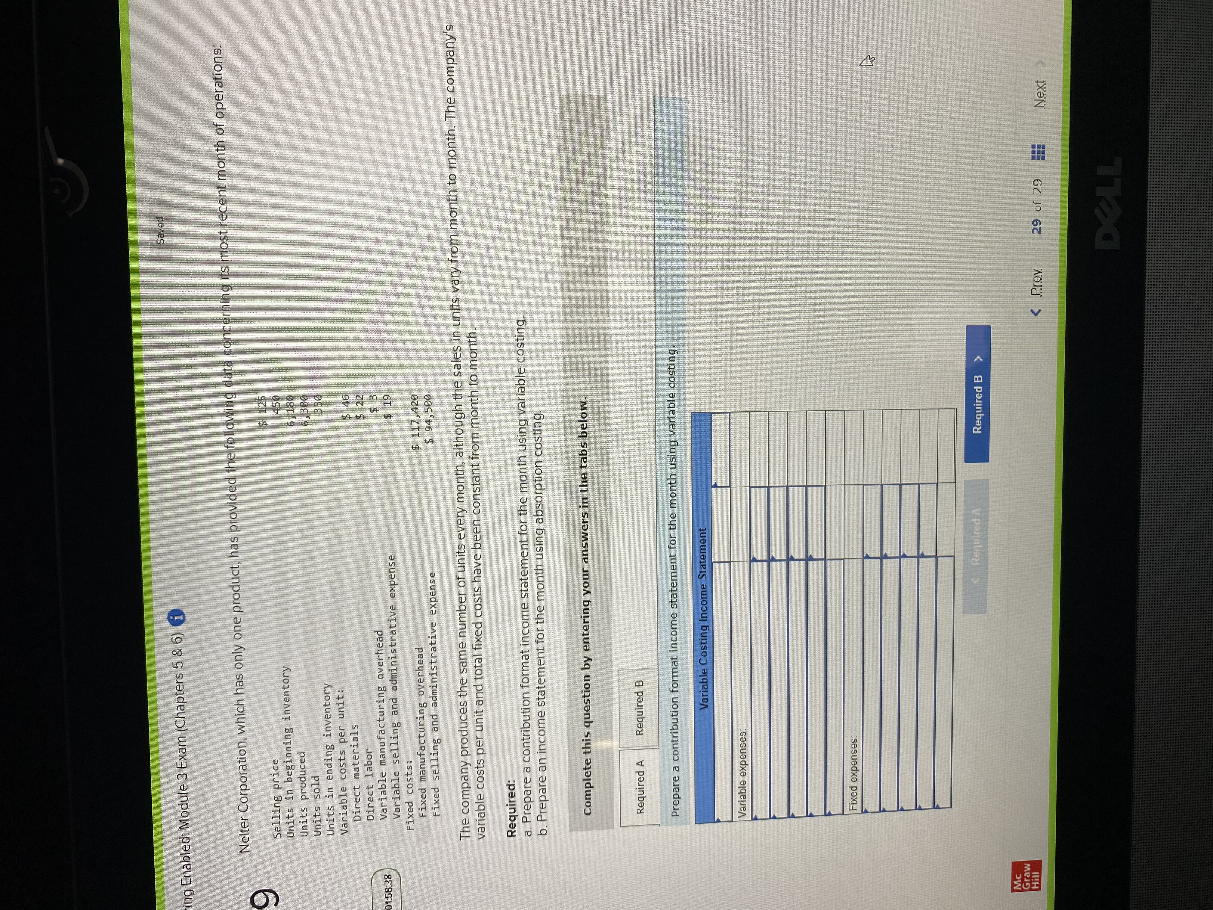  ing Enabled: Module 3 Exam (Chapters 5 & 6) (1 Saved