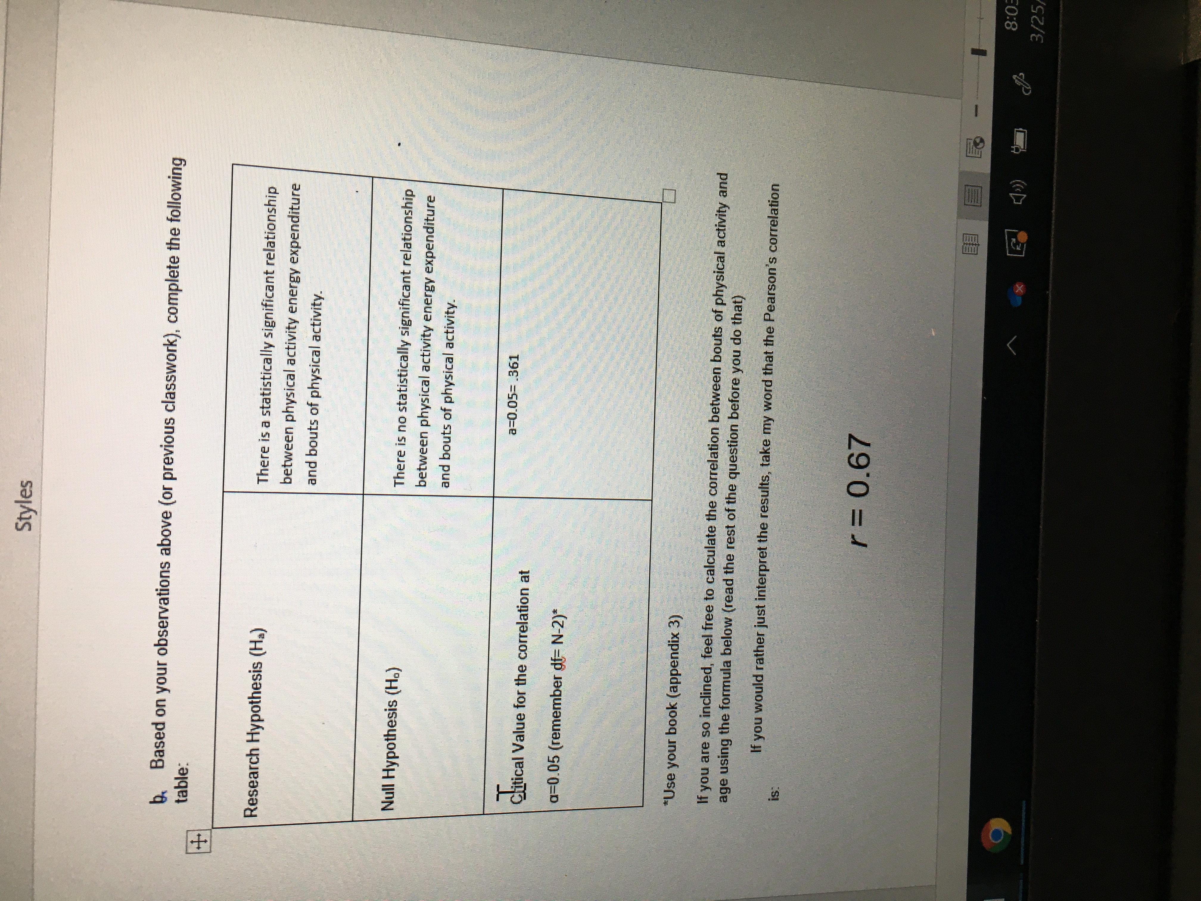 variable 'kcals per week' is reasonably normal and other parametric assumptions are