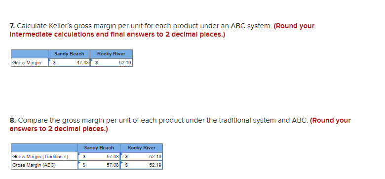 labor cost per 13.80 17.60 unit Sales price per unit 83.10 106.00
