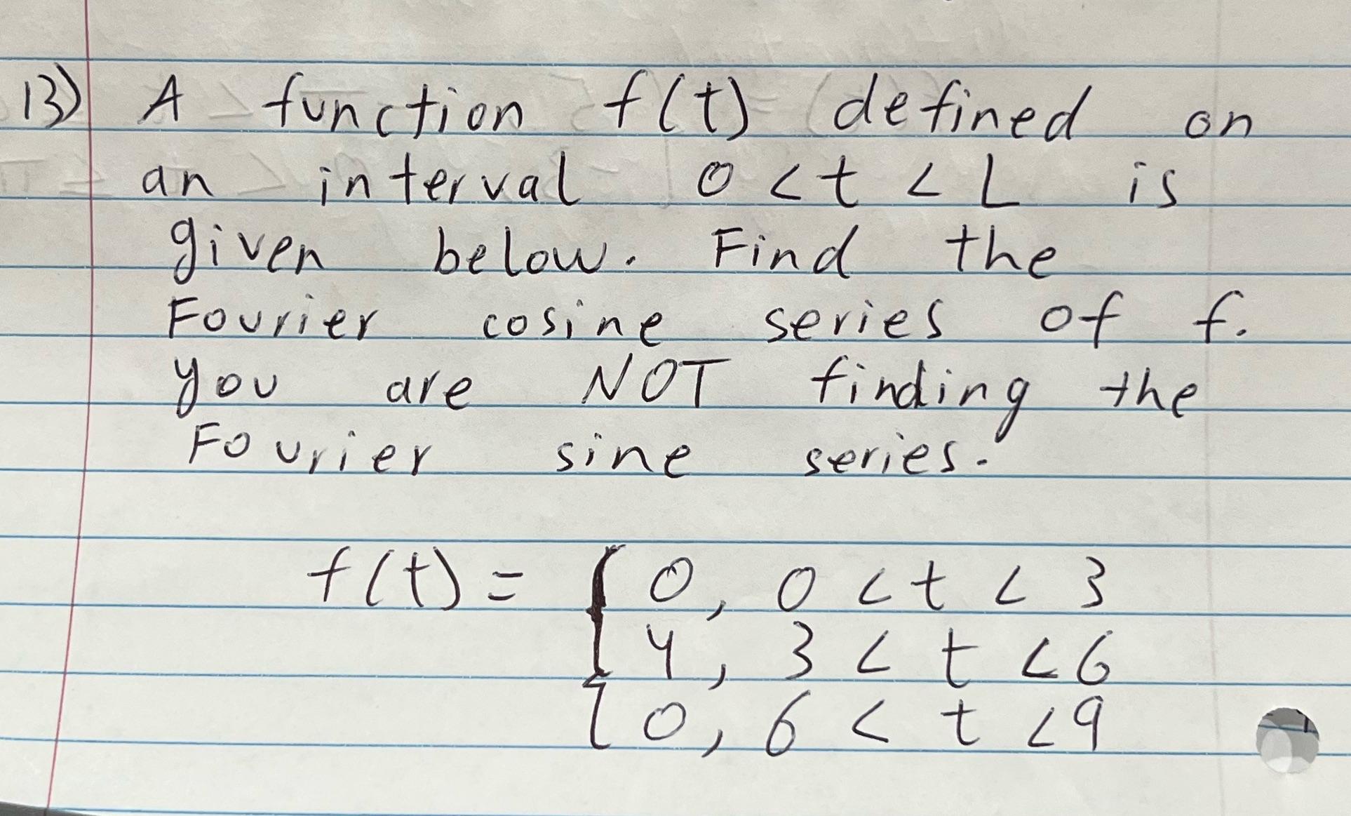  13) A function of ( t) defined on an interval octLL