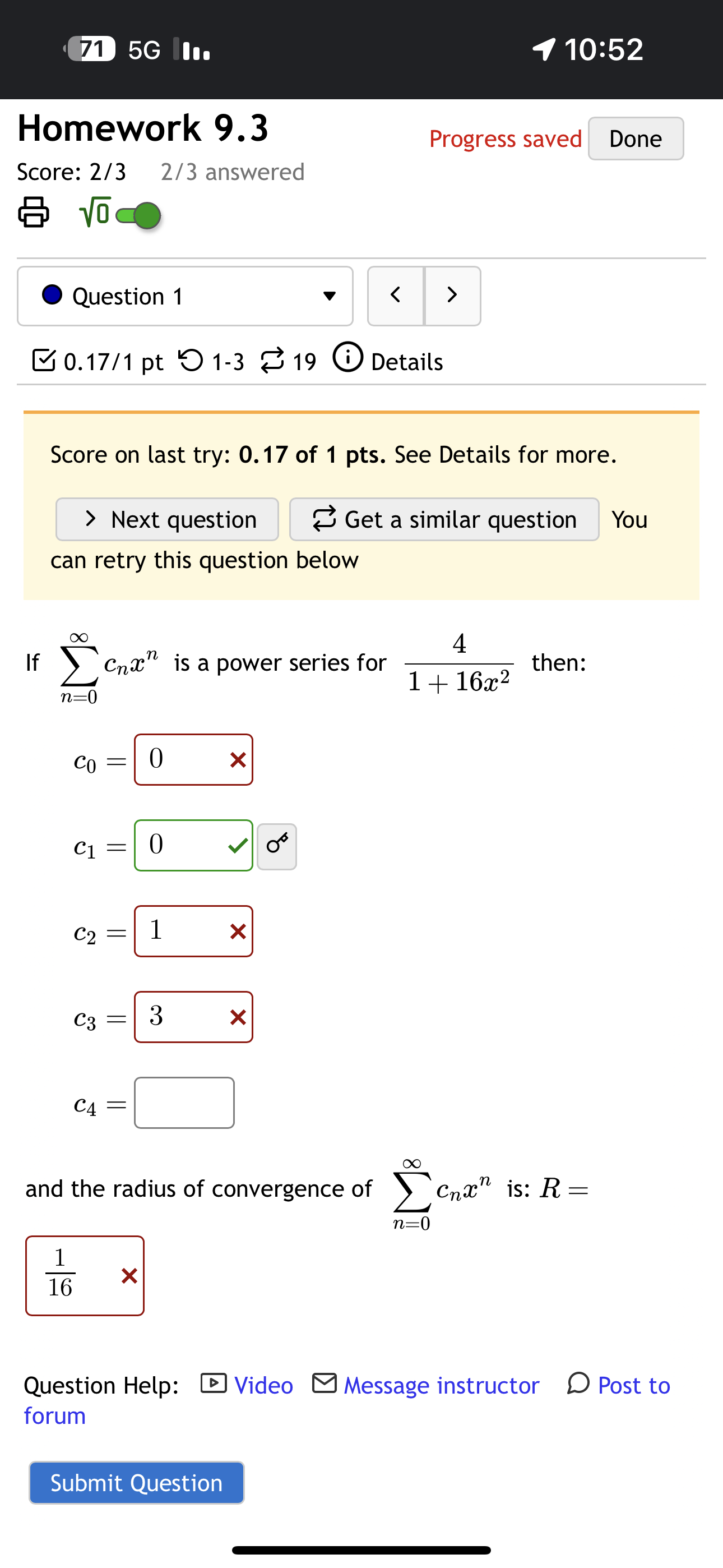 x = 4. p2(ac) = 2+- ( x - 4 ) 64