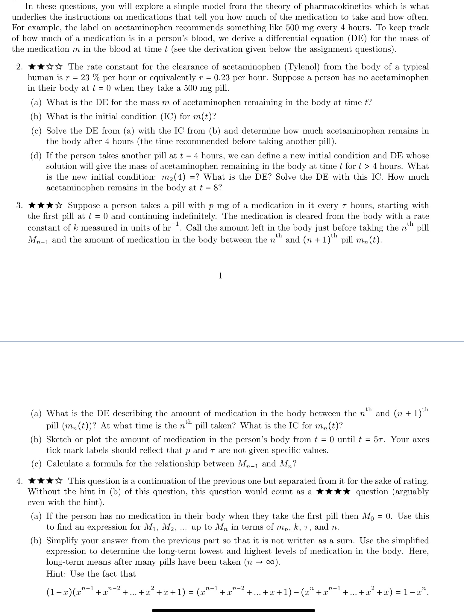 Please help me In these questions, you will explore a simple model