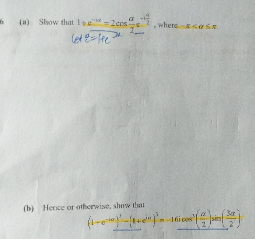 (a) (b) Show that + e 2 , where 2 Hence or
