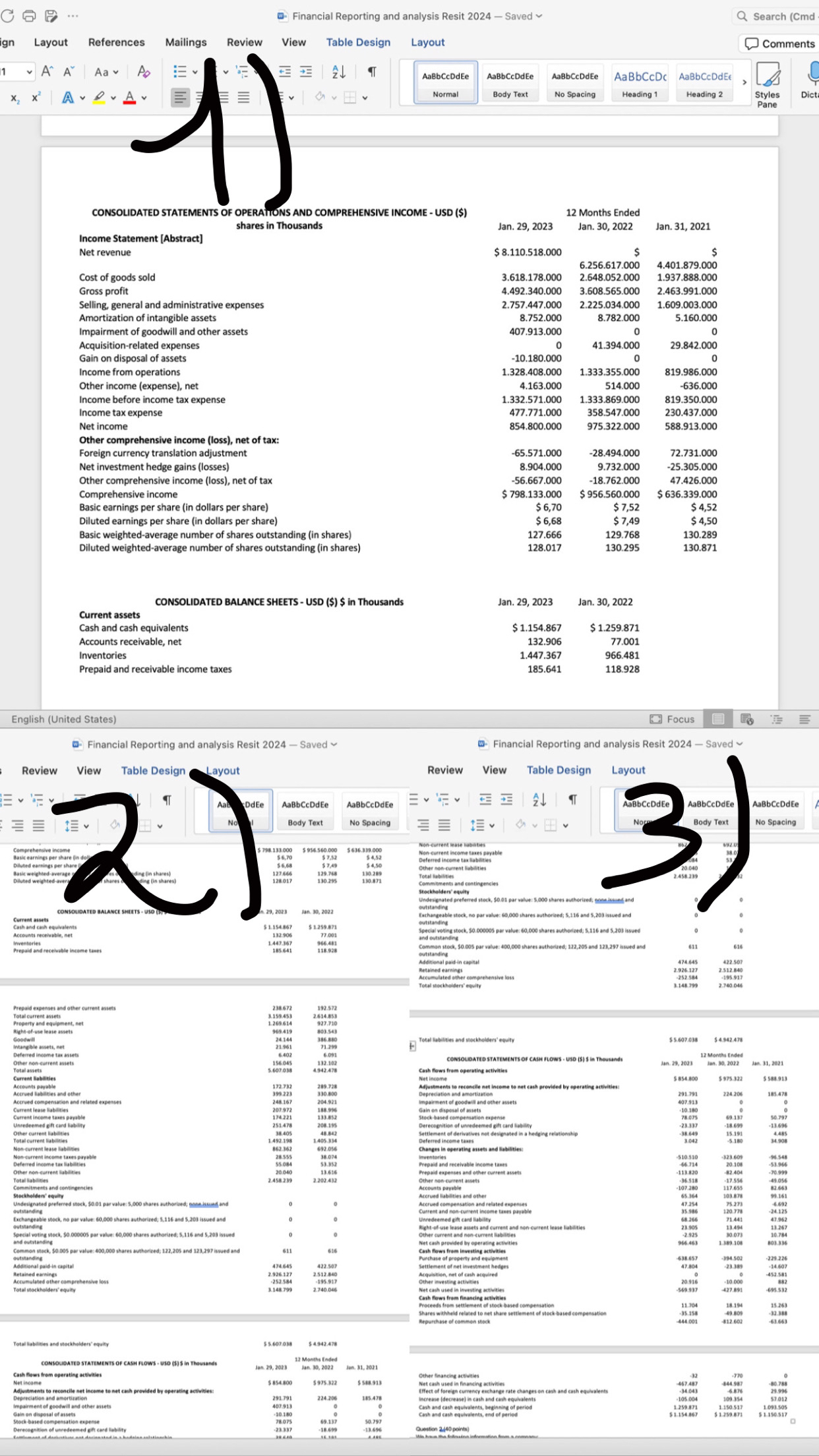 for the year ending Jan. 29,2023.1- Analyse the profitability of the company.