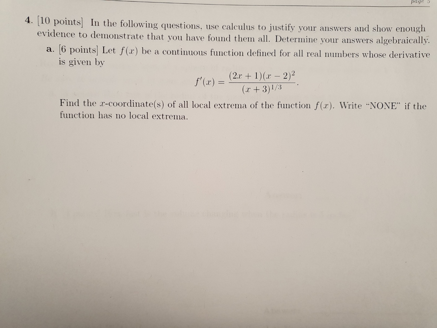  need help in calculus problems. Thank you! Math 115 / Exam