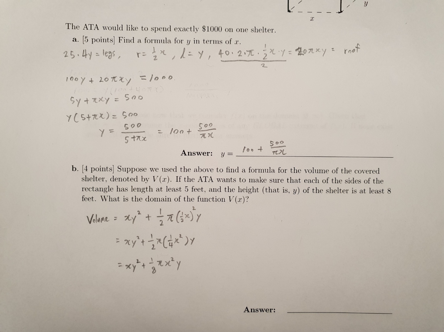 in a rectangle on the ground with width a feet and length