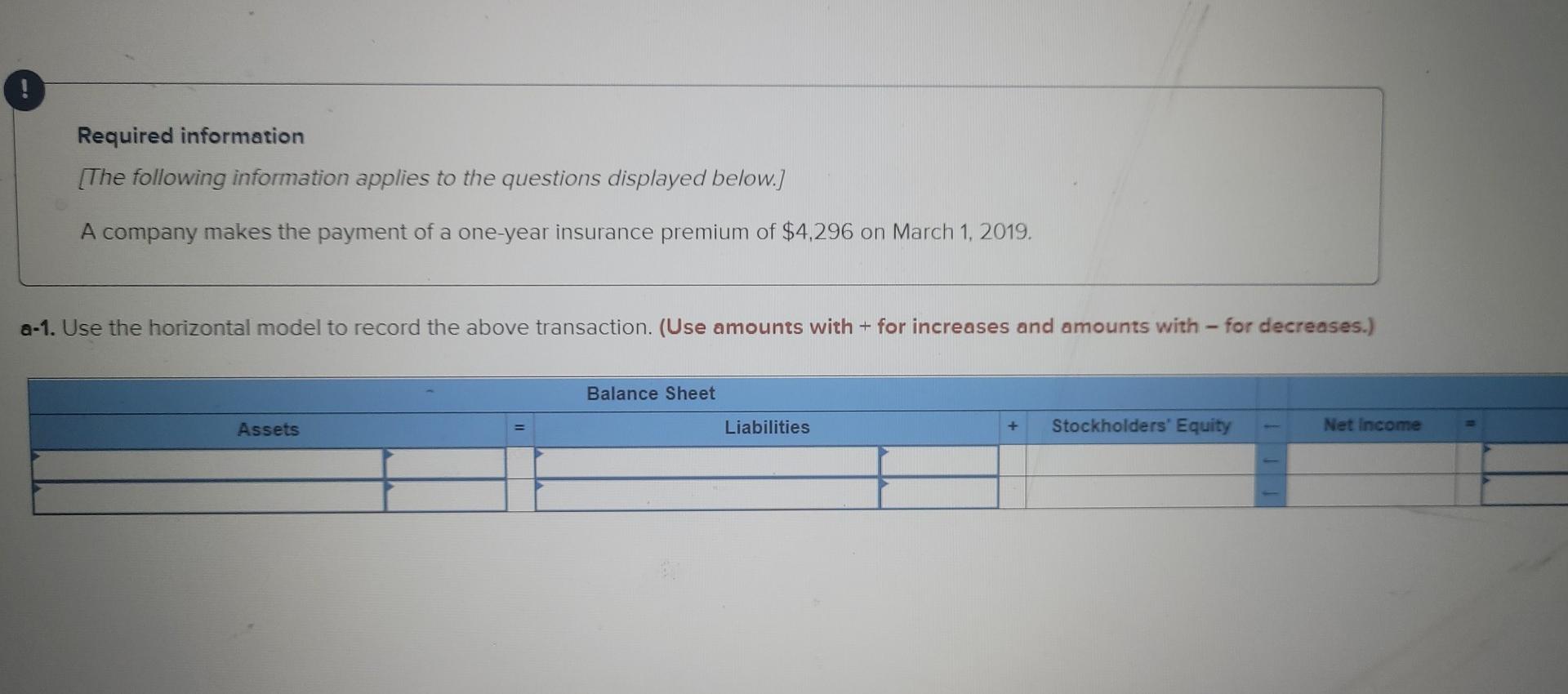  ! Required information [The following information applies to the questions displayed
