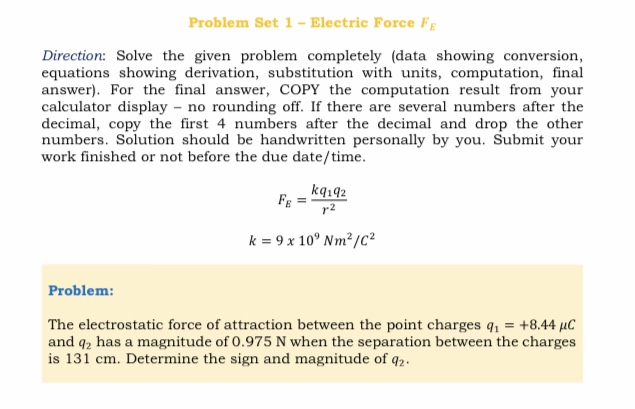 FF Direction: Solve the given problem completely (data showing conversion, equations showing