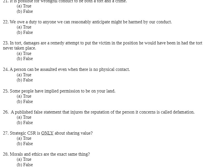 21. It is possible for wrongful conduct to be both a