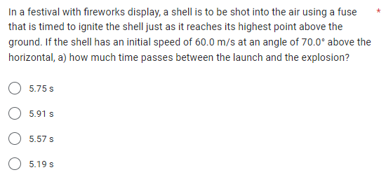  PROBLEM SOLVING. In a festival with fireworks display, a shell is