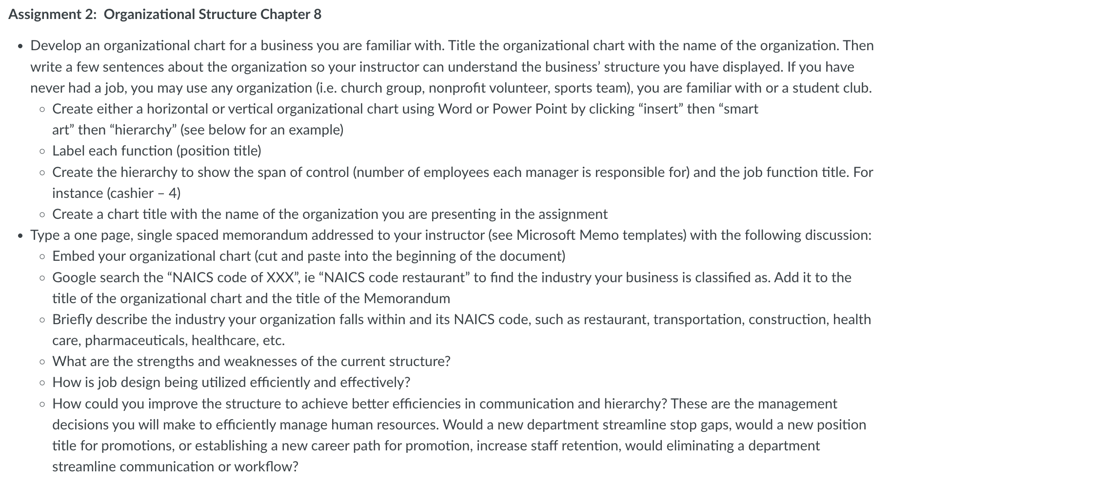 Demonstrate that you can identify a way to continuously improve the structure