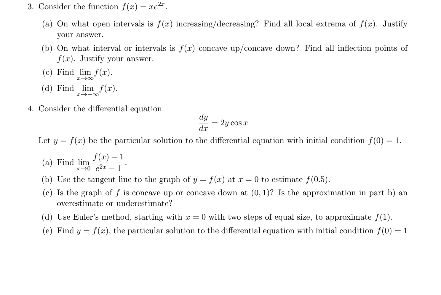 8x - 1 (e) dx 2x2 - 3x - 2 (f )
