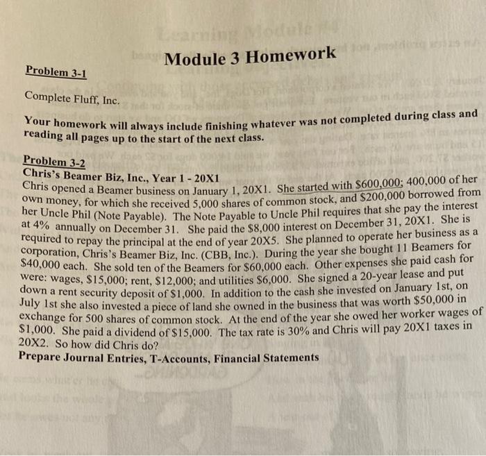  Complete Fluff, Inc. Your homework will always include finishing whatever was