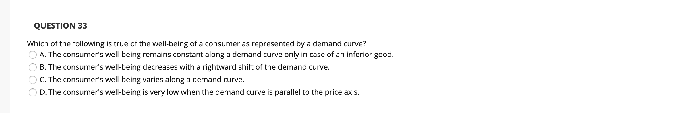  multiple choice QUESTION 34 The amount by which an additional unit