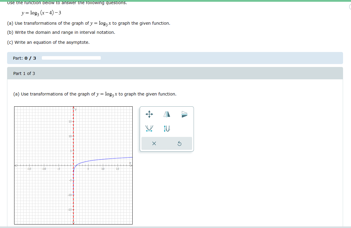 domain and range in interval notation. (c) Write an equation of the