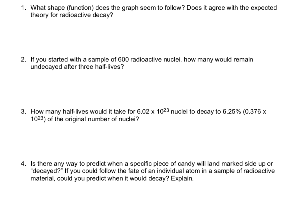 I have also attached the background procedure Toss # (hr) Number of