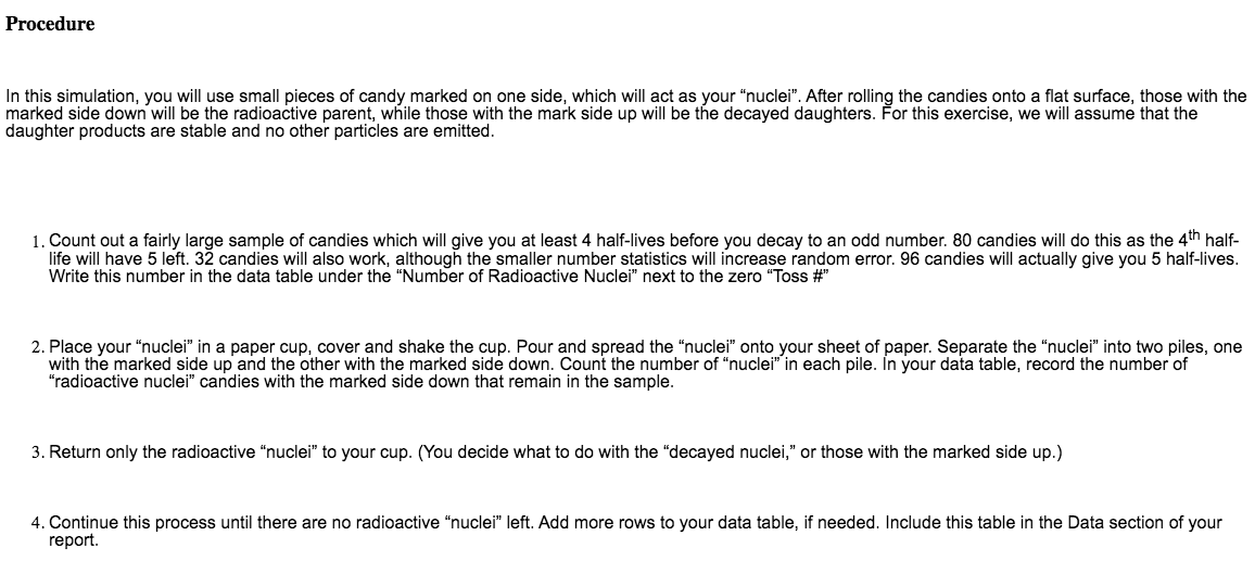 8 17Procedure In this simulation, you will use small pieces of candy