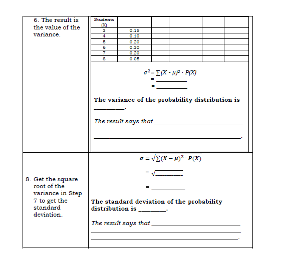 Deviation of students that an online teacher communicates on a day. Fill