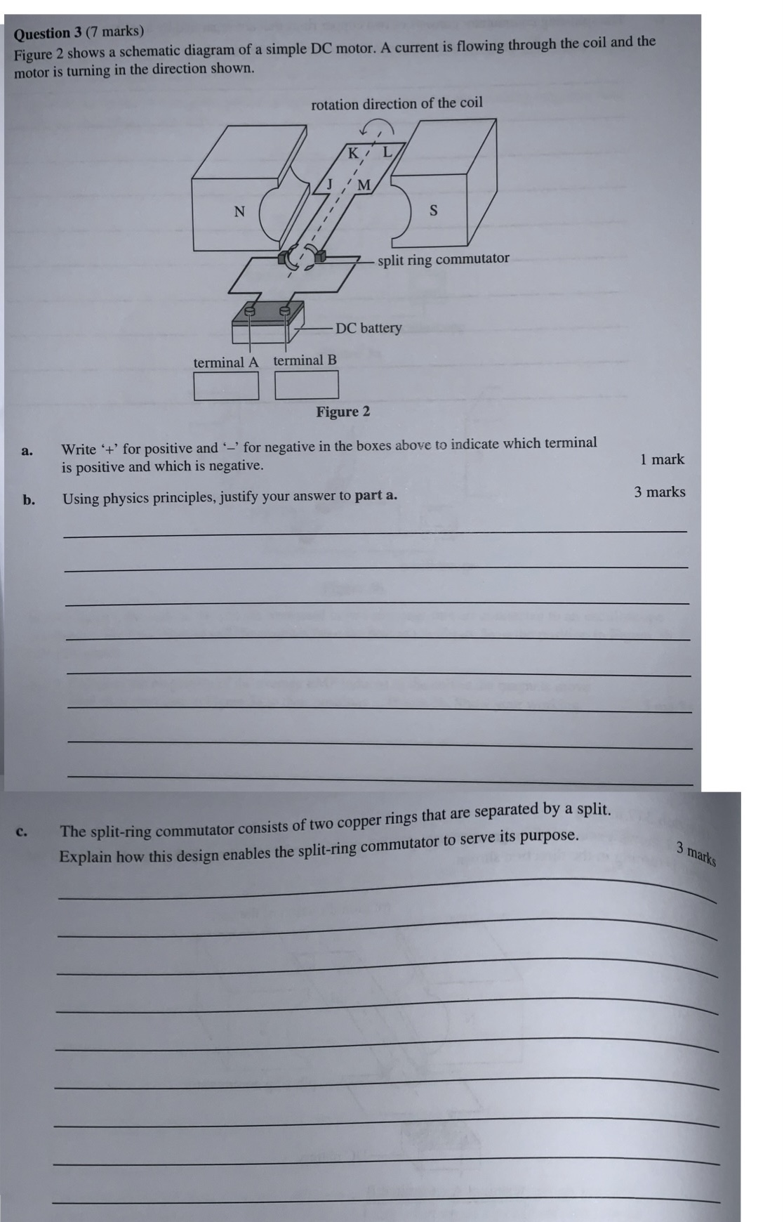 Question 3 (7 marks) Figure 2 shows a schematic diagram of