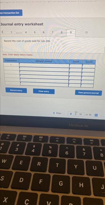 d. Predetermined overhead rate is 50% of direct labor cost. e. Job