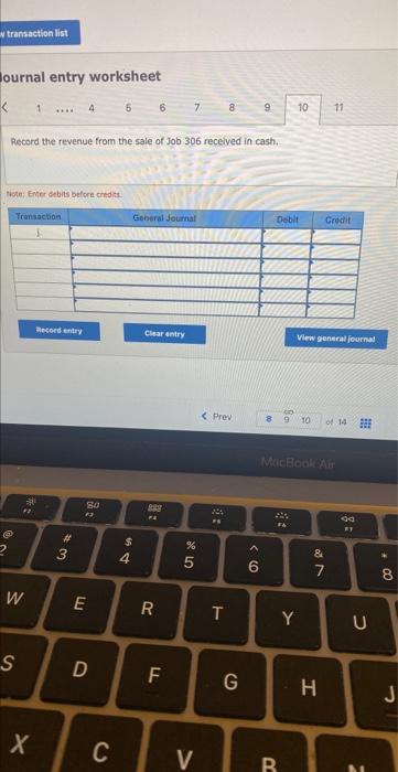 material purchased on credit. Note: Enter debits before credits. Journal entry worksheet