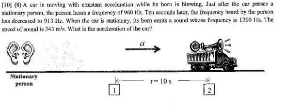 horn is blowing, Just aller the car passes a stationary person, the