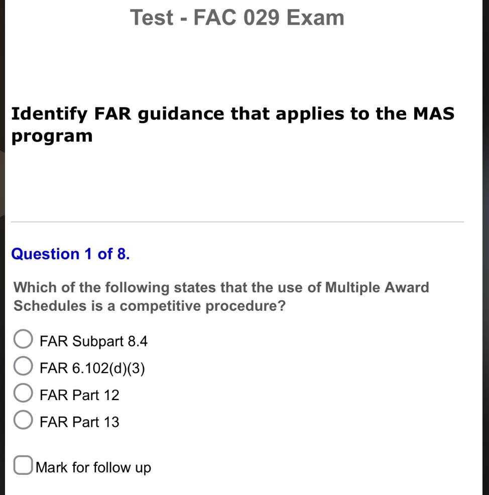 Please help! FAC Study Exam! My answers on here lately has been
