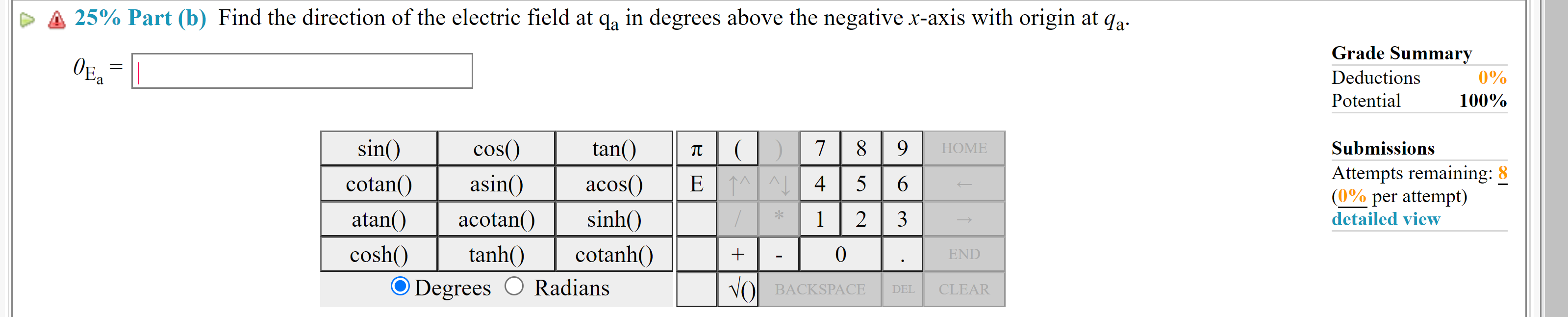 8 (0% per attempt) atan() acotan() sinh() 2 3 detailed view cosh()