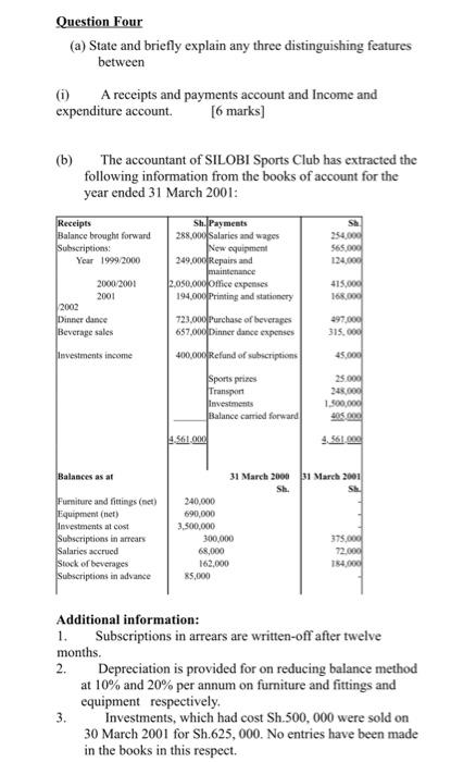 [6 marks] (b) The accountant of SILOBI Sports Club has extracted the