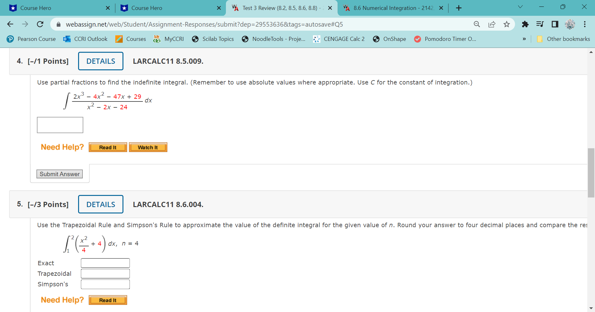 Hello i need help with the following 2 problems Course Hero X