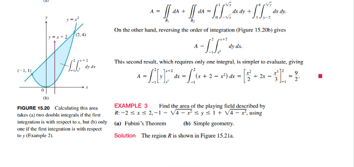 to calculate the areas of bounded regions in the plane, and to