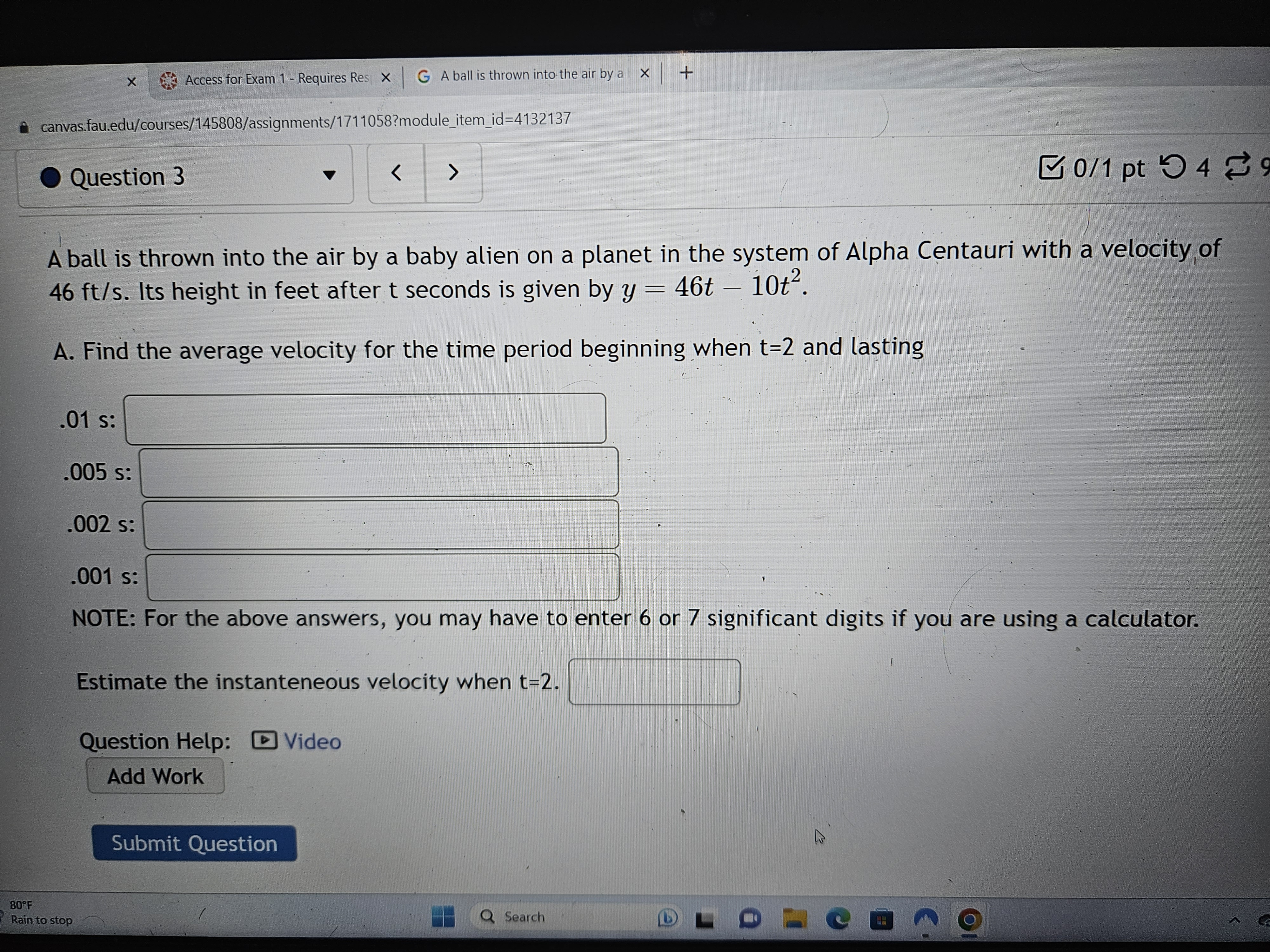 Question 7 Let f(x) be the function 3x - 4x + 11.
