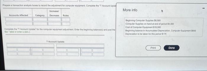 adjustments for computer supplies and computer equipment: (Click the icon to view