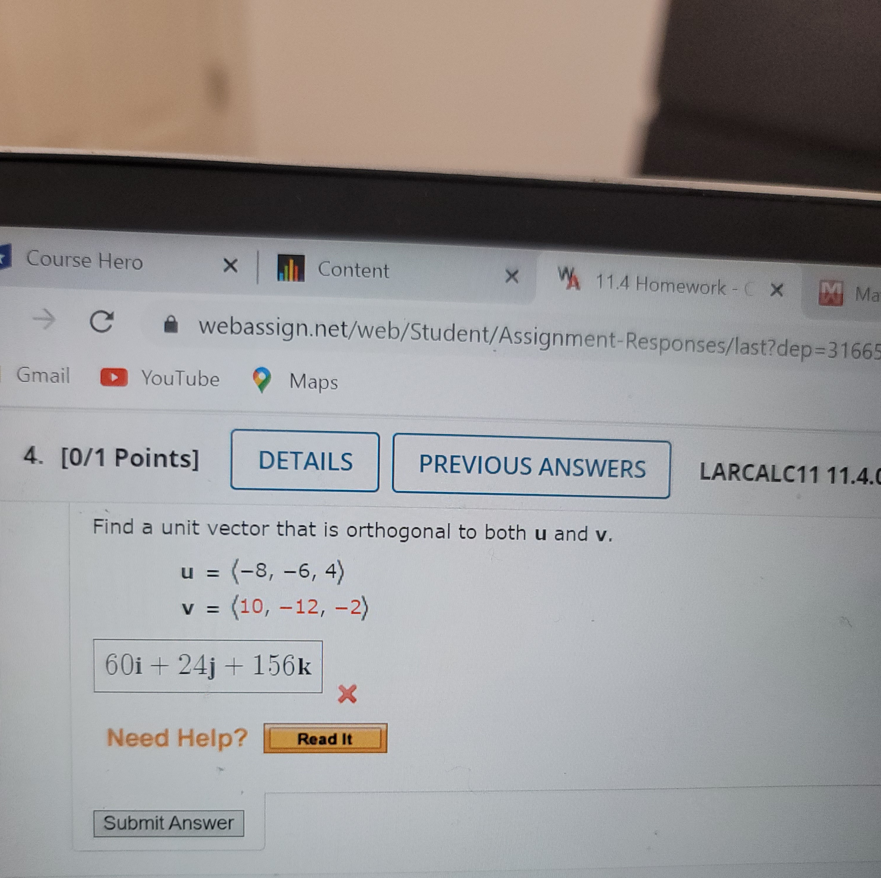 Course Hero x Content X Vs 11.4 Homework - ( x