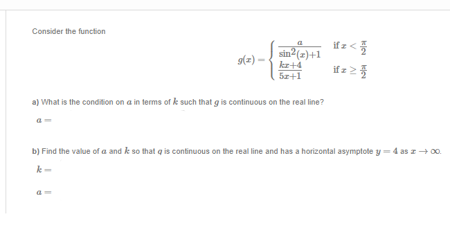 15 20 X a) Calculate the left and right limits of these