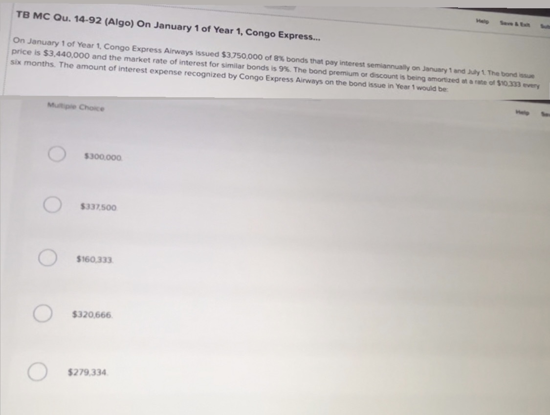  price is $3,440,000 and the market rate of interest for similar