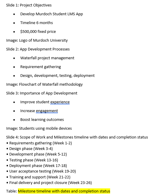 4. Background info: Assessment 2: Project Plan This assignment is designed to