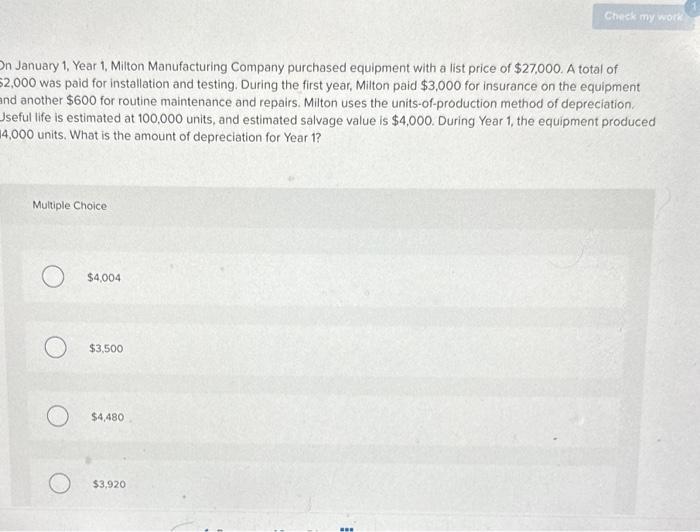 . Li uses the straight-line method for the recognition of depreciation expense.