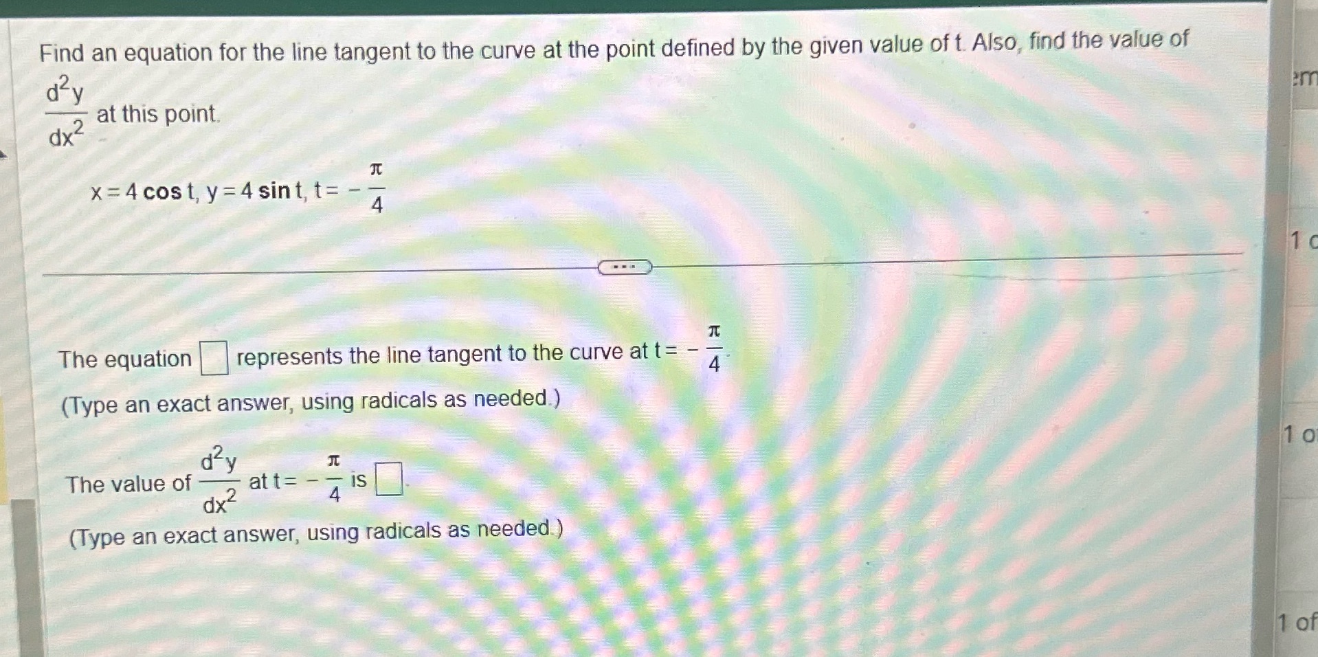 Hello I need help with this question please , thank you Find