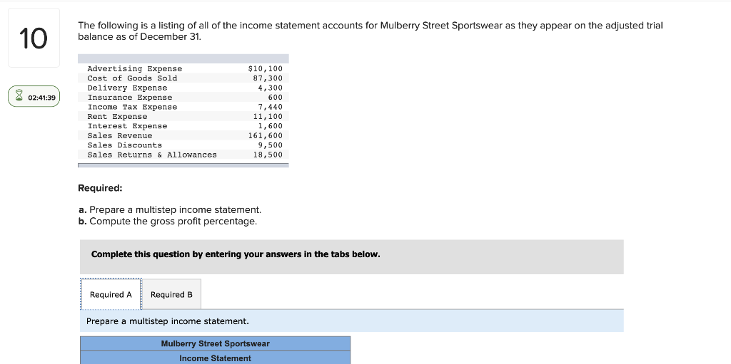  10 The following is a listing of all of the income