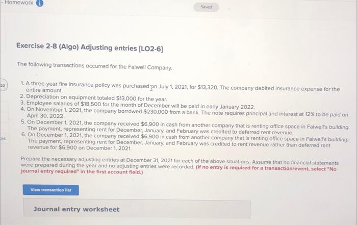to rent revenue rather than deferred rent revenue for $6.900 on December