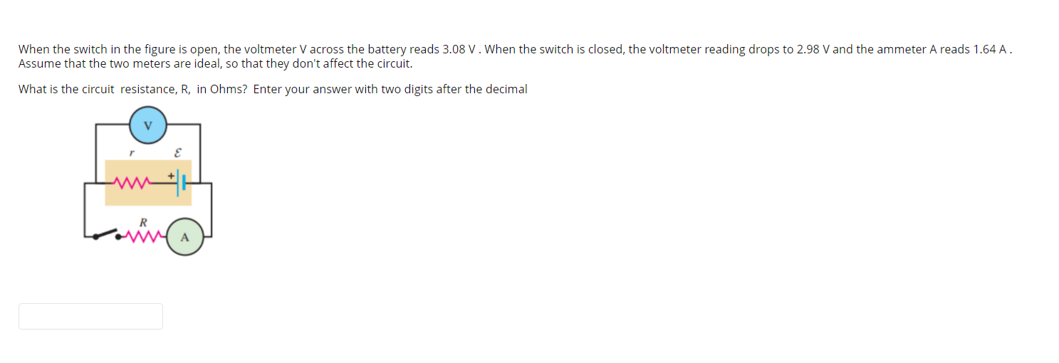 the value of the emf in volts? Enter your answer with two
